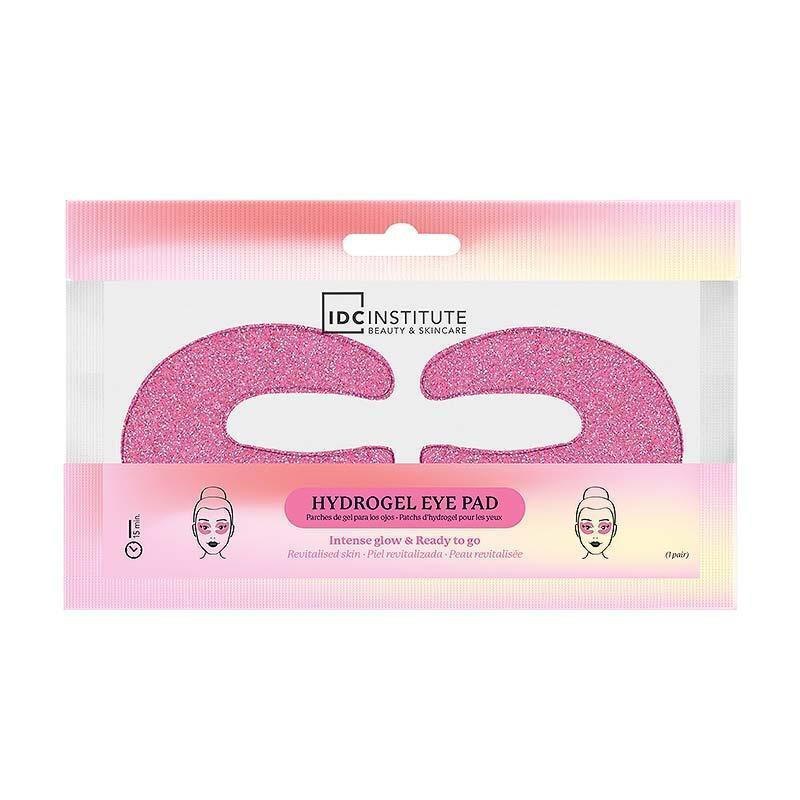 IDC INSTITUTE HYDROGEL Glitter Eye Pads Pink INTENSE GLOW &READY TO GO EYES PATCHES
