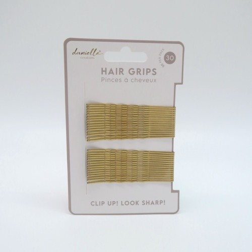 Danielle Creations Απλά Τσιμπιδάκια Μαλλιών Χρυσά 30τμχ