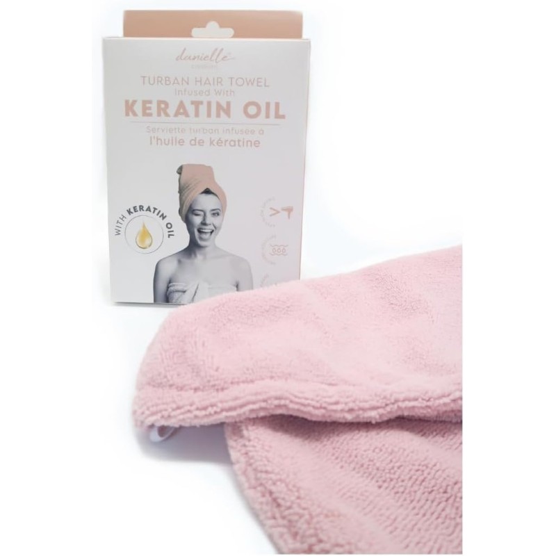 Danielle Creations Keratin Oil Infused Hair Turban 22*62cm - By Upper Canada ΤΟΥΡΜΠΑΝΙΑ + ΚΟΡΔΕΛΕΣ ΜΕ ΕΛΑΙΑ