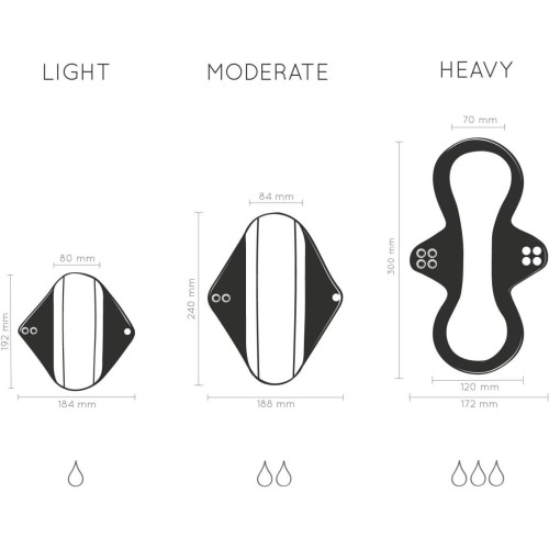 BAMBAW Reusable Sanitary Pads | Eco Living Mixed pack