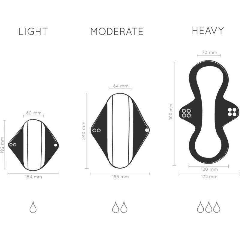 BAMBAW Reusable Sanitary Pads | Eco Living Mixed pack VEGAN ΣΕΙΡΑ ΓΙΑ ΣΤΟΜΑΤΙΚΗ ΚΑΙ ΣΩΜΑΤΙΚΗ