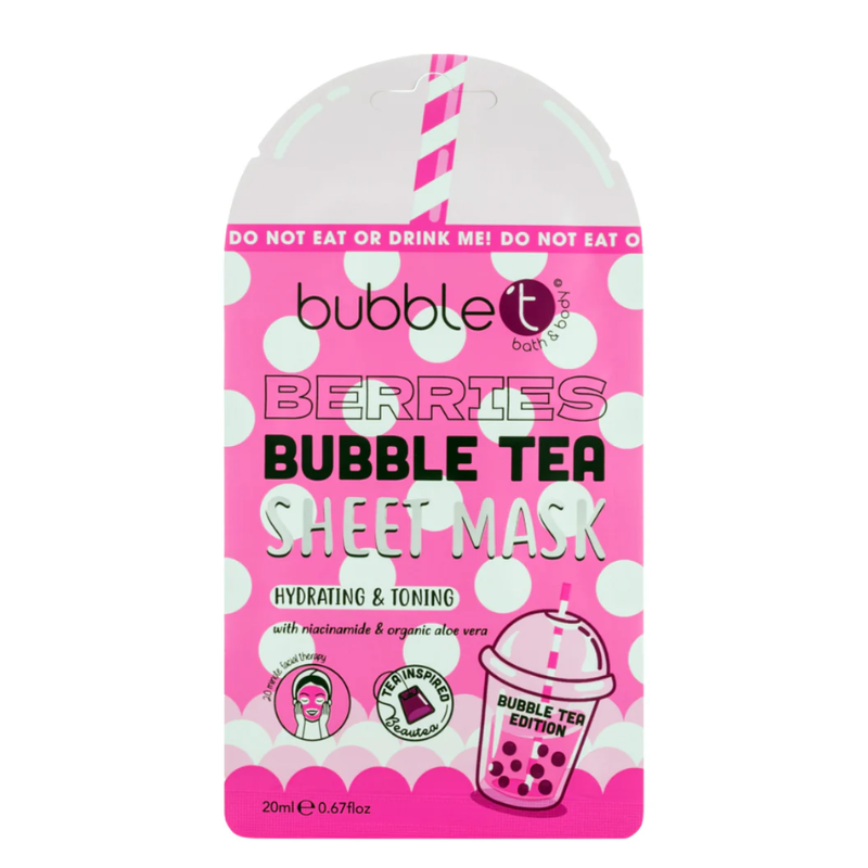 Bubble T Μάσκα Προσώπου Berries με Αλόη Βέρα & Νιασιναμίδη 20ml ΜΑΣΚΕΣ ΠΡΟΣΩΠΟΥ
