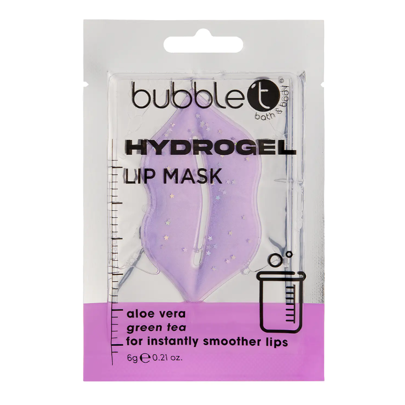 Bubble T Hydrogel Μάσκα Χειλιών με Aloe Vera & Πράσινο Τσάι LIP MASK