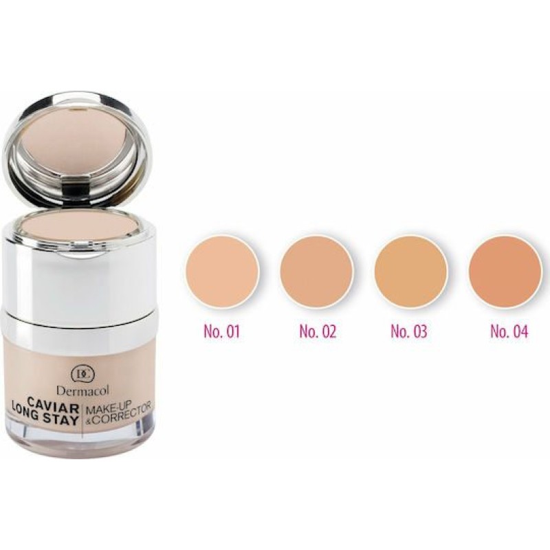 Dermacol Caviar Long Stay Make Up & Corrector 03 Nude 30ml MAKE UP + FOUNDATION