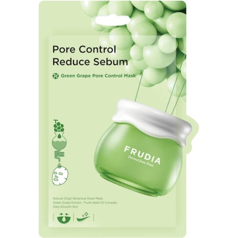 Frudia Green Grape Pore Control Sheet Μάσκα Προσώπου για Καθαρισμό Με Νιασιναμίδη 20ml ΜΑΣΚΕΣ ΠΡΟΣΩΠΟΥ