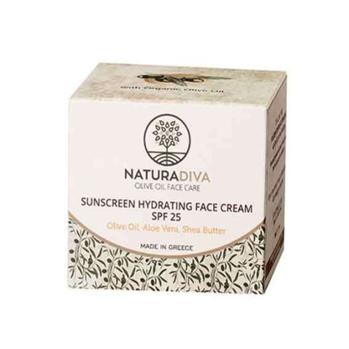 NATURADIVA Αντιηλιακή Κρέμα προσώπου SPF25
