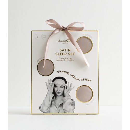 Danielle Creations Pink Satin Sleep Set