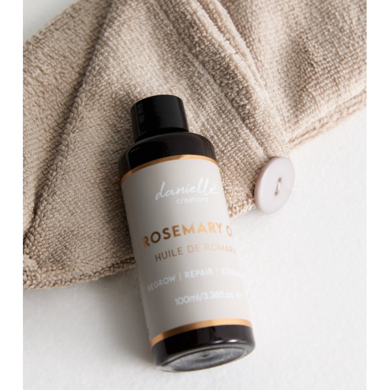 Danielle Creations Rosemary Oil And Hair Turban Set ΤΟΥΡΜΠΑΝΙΑ + ΚΟΡΔΕΛΕΣ ΜΕ ΕΛΑΙΑ