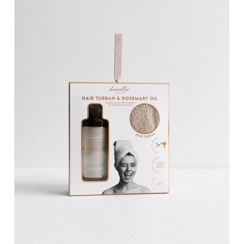 Danielle Creations Rosemary Oil And Hair Turban Set ΤΟΥΡΜΠΑΝΙΑ + ΚΟΡΔΕΛΕΣ ΜΕ ΕΛΑΙΑ