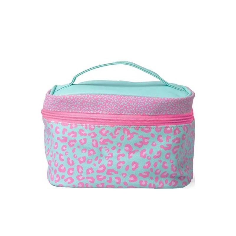 Idc Institute Cosmetic Bag Νεσεσέρ Καλλυντικών 21 X 15 X 14cm Ροζ Φιστικί ΝΕΣΕΣΕΡ