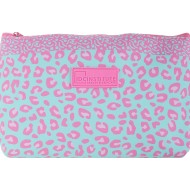 IDC INSTITUTE Νεσεσέρ 22x16 εκ., τυρκουάζ και ροζ σε σχέδιο λεοπάρ