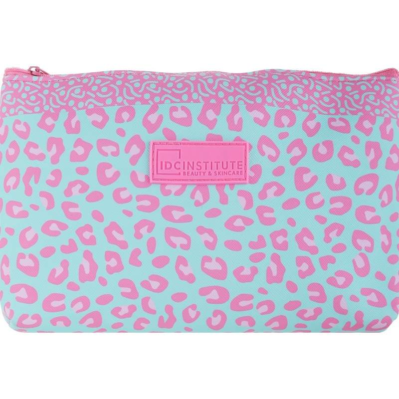 IDC INSTITUTE Νεσεσέρ 22x16 εκ., τυρκουάζ και ροζ σε σχέδιο λεοπάρ ΝΕΣΕΣΕΡ