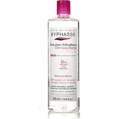 Byphasse Micellar Make Up Remover Micellar Water Αφαίρεσης Μακιγιάζ Προσώπου & Ματιών 500ml