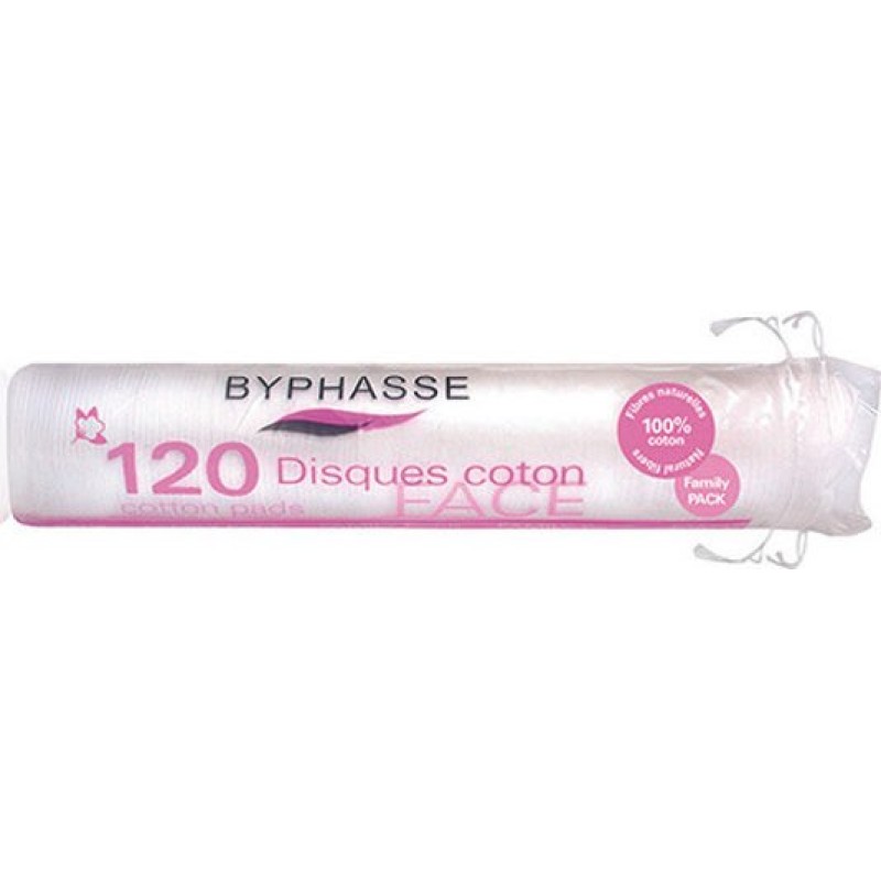 Byphasse Δίσκοι Ντεμακιγιάζ από 100% Υδρόφιλο Βαμβάκι 120τμχ ΝΤΕΜΑΚΙΓΙΑΖ