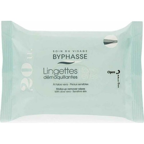 Byphasse Face And Eyes Μαντηλάκια Αφαίρεσης Μακιγιάζ Προσώπου 20τμχ