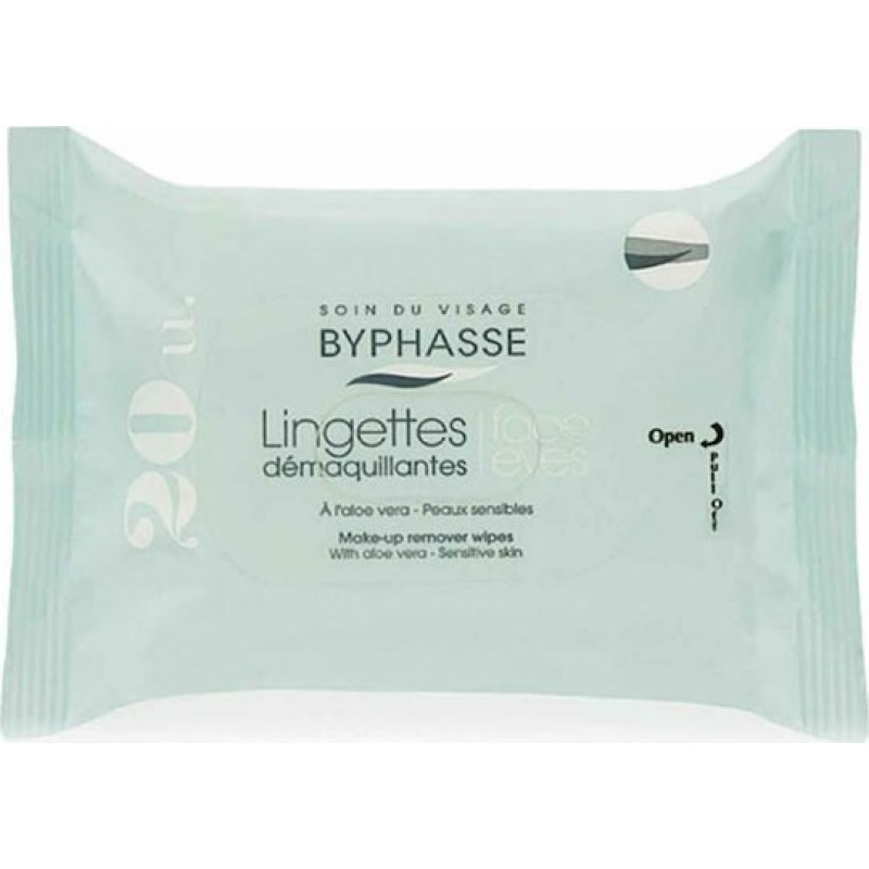 Byphasse Face And Eyes Μαντηλάκια Αφαίρεσης Μακιγιάζ Προσώπου 20τμχ ΚΑΘΑΡΙΣΜΟΣ