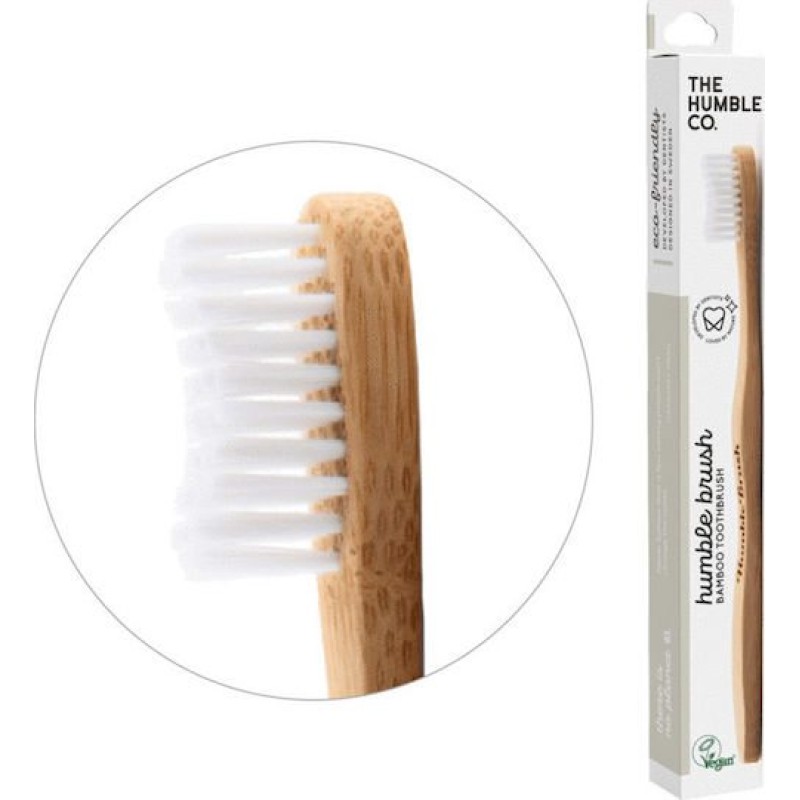 The Humble Co. Humble Brush Adult Οδοντόβουρτσα Medium Μπεζ VEGAN ΣΕΙΡΑ ΓΙΑ ΣΤΟΜΑΤΙΚΗ ΚΑΙ ΣΩΜΑΤΙΚΗ