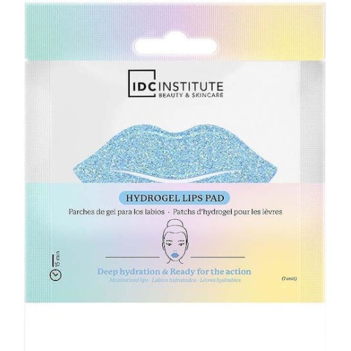 IDC Institute Hydrogel Glitter Lip Μάσκα Χειλιών για Σκασμένα Χείλη με Υδατικό τζελ & Γκλίτερ Μπλε 6gr