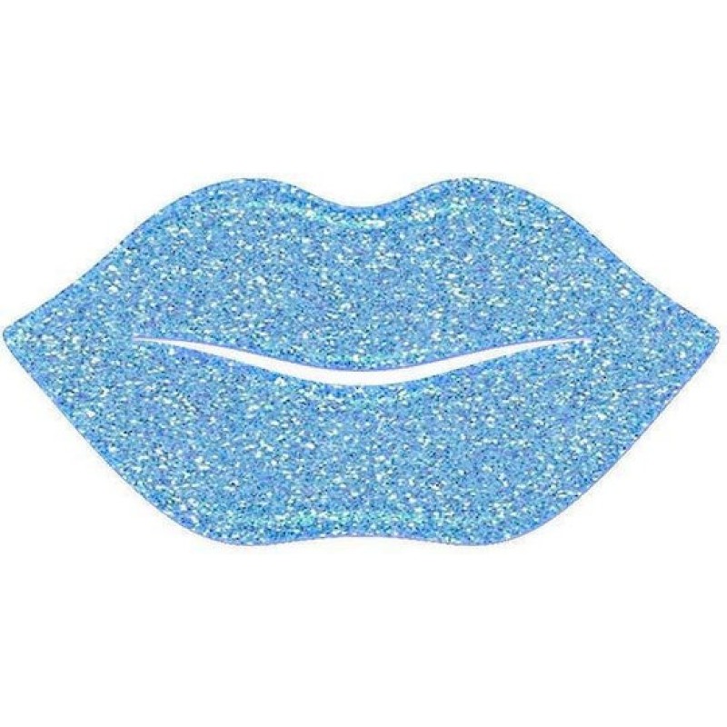 IDC Institute Hydrogel Glitter Lip Μάσκα Χειλιών για Σκασμένα Χείλη με Υδατικό τζελ & Γκλίτερ Μπλε 6gr LIP MASK- PATCHES