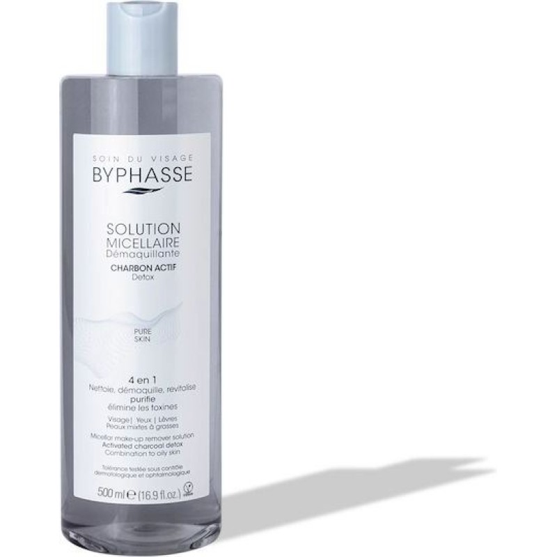 Byphasse Charcoal Micellar Water Αφαίρεσης Μακιγιάζ Προσώπου & Ματιών 500ml ΚΑΘΑΡΙΣΜΟΣ