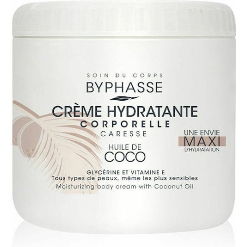 Byphasse Coco Ενυδατική Κρέμα Σώματος με Άρωμα Καρύδα για Όλες τις Επιδερμίδες 500ml