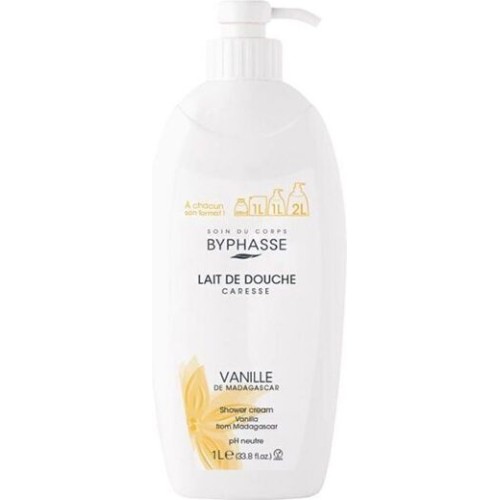 Byphasse Caresse Shower Κρεμώδες Αφρόλουτρο Βανίλια 1000ml