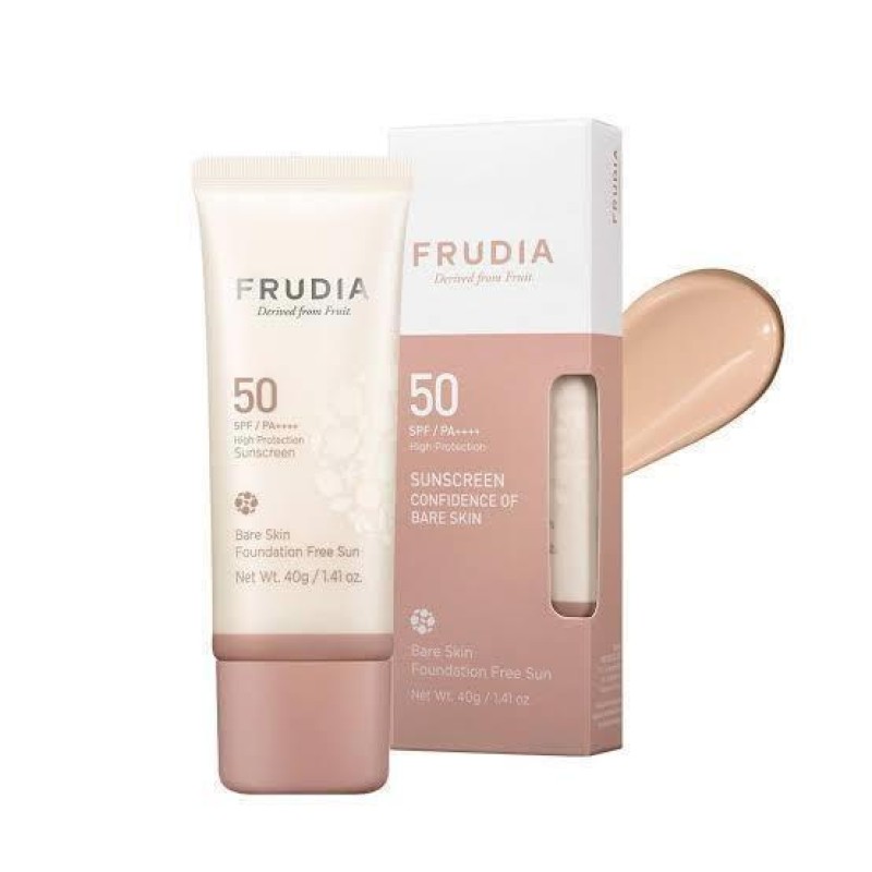 Frudia Bare Skin Foundation Αντηλιακό Προσώπου SPF50 με Χρώμα 40gr ΑΝΤΙΛΙΑΚΗ ΠΕΡΙΠΟΙΗΣΗ