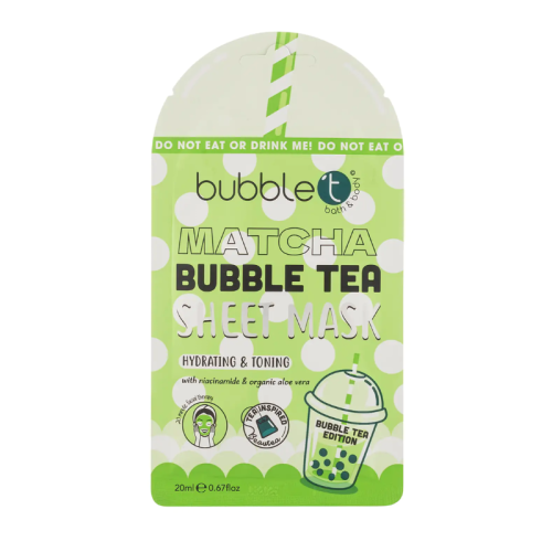 Bubble T Μάσκα Προσώπου Matcha με Αλόη Βέρα & Νιασιναμίδη 20ml