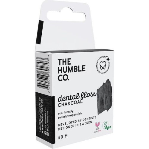 The Humble Co. Natural with Charcoal Οδοντικό Νήμα με Γεύση Μέντα 50m