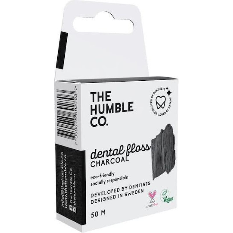 The Humble Co. Natural with Charcoal Οδοντικό Νήμα με Γεύση Μέντα 50m VEGAN ΣΕΙΡΑ ΓΙΑ ΣΤΟΜΑΤΙΚΗ ΚΑΙ ΣΩΜΑΤΙΚΗ